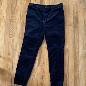 LOFT dark navy blue skinny Corduroy Pants size 12 stretch